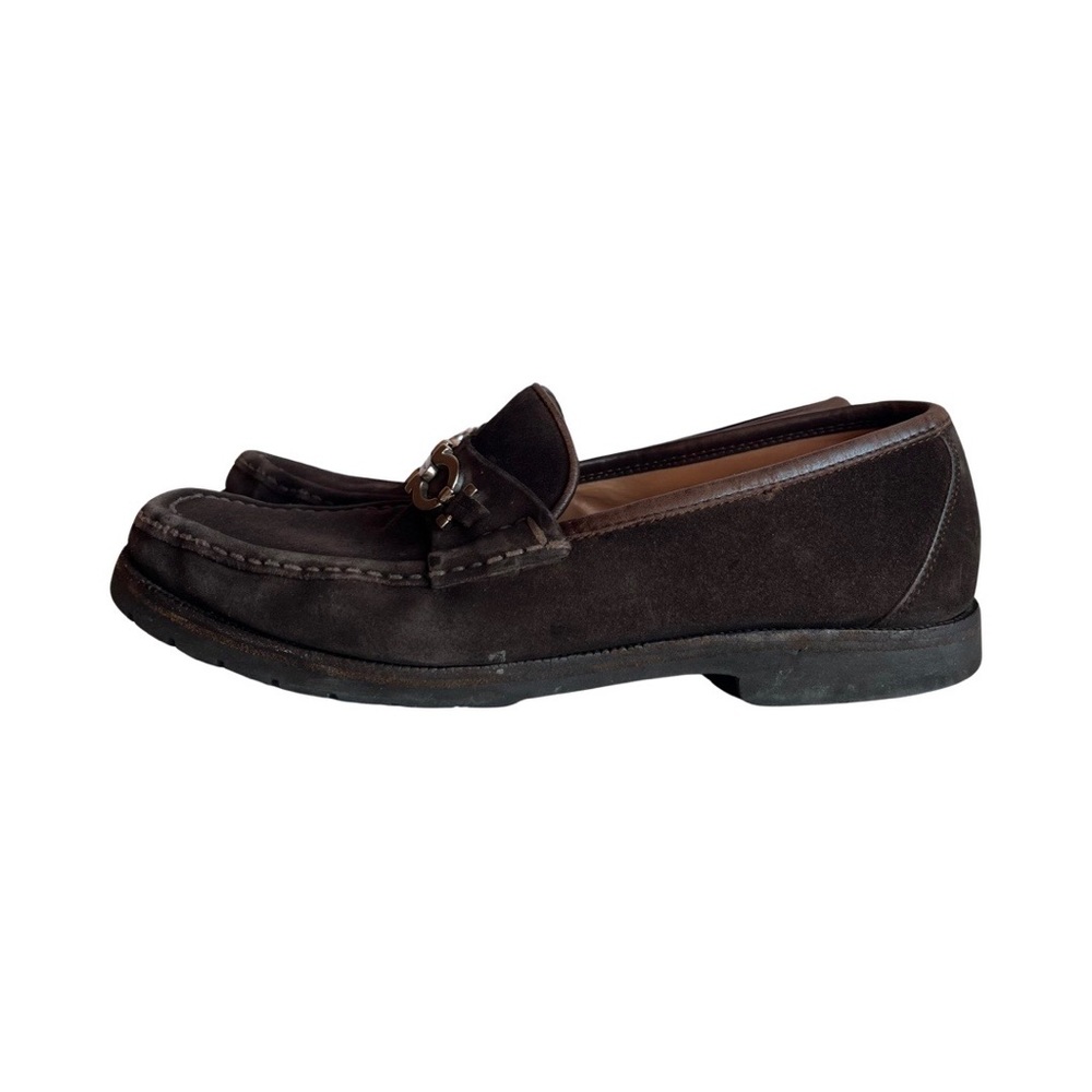 Salvatore Ferragamo brown leather loafers size 8